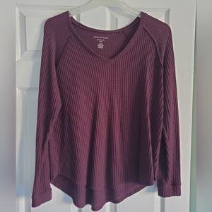 Waffle long sleeve top